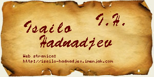 Isailo Hadnađev vizit kartica